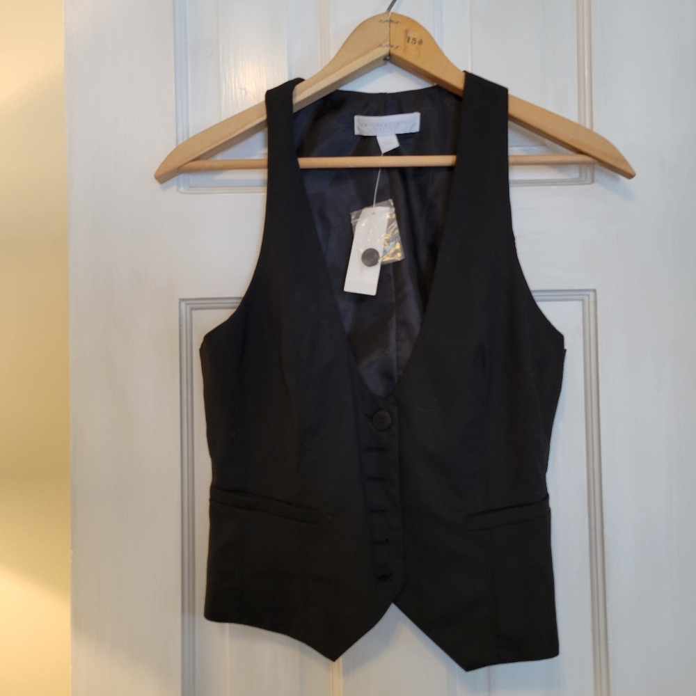 Black vest and suit jacket blazer